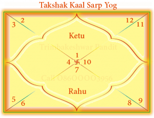 Chart of Takshak Kaal Sarp Yog Types of Kaal Sarp Dosh