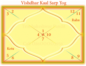 Chart of Vishdhar Kaal Sarp Yog